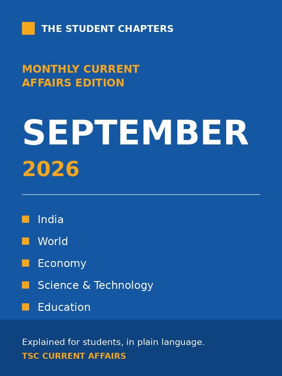 Designed cover of TSC Current Affairs, September 2026 edition