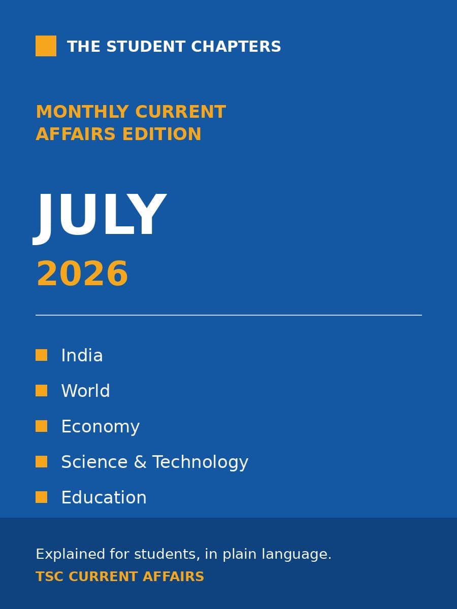 Designed cover of TSC Current Affairs, July 2026 edition