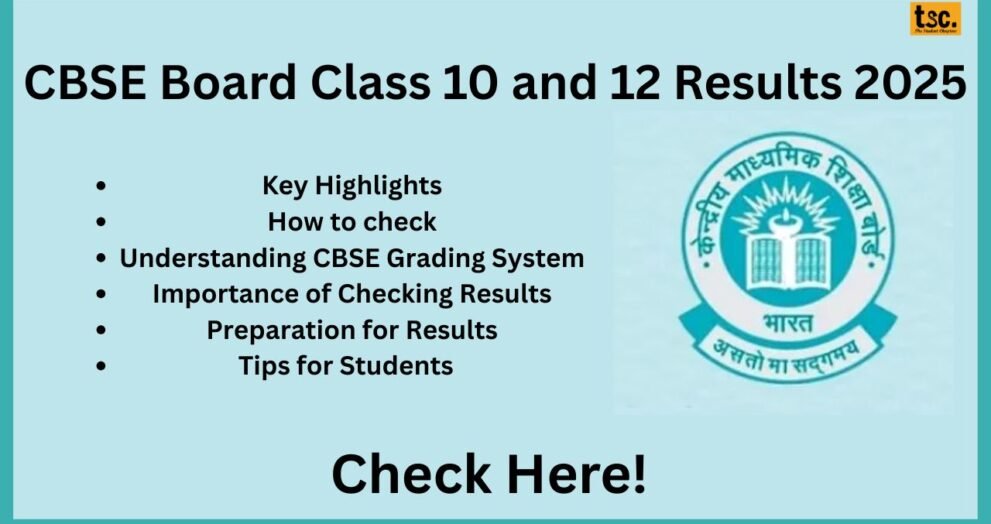 CBSE Board Class 10 and 12 Results 2025